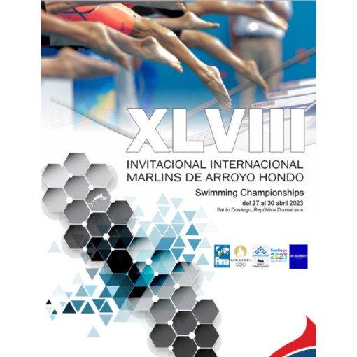 Logo de Xvliii Invitacional Internacional de Natación Marlins de Arroyo Hondo 2023