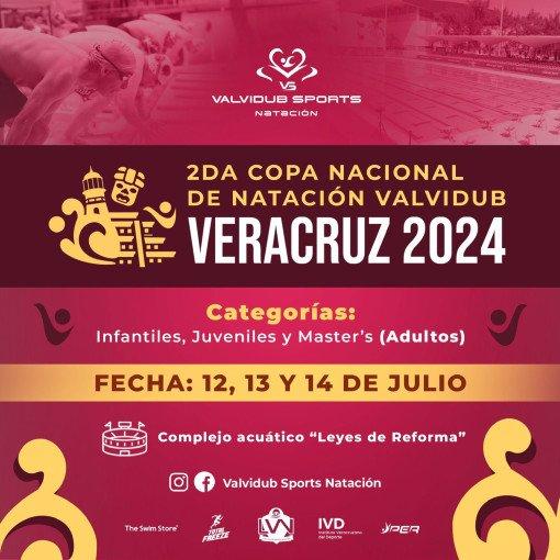 Logo de 2da Copa Nacional De Natación Valvidub Veracruz 2024