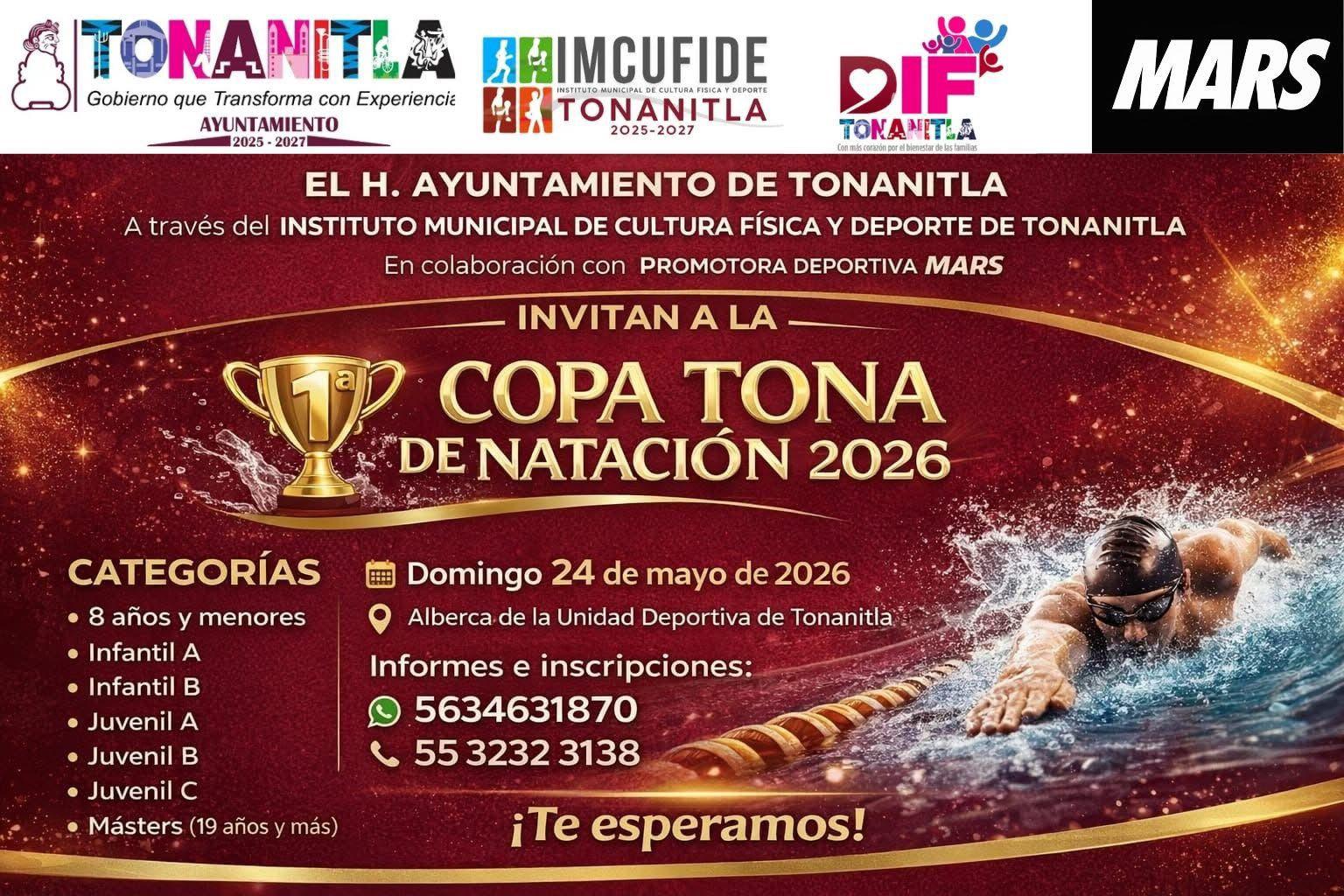 Logo de 1ª Copa Tona de Natación 2026