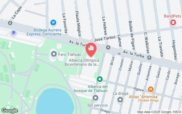 Mapa de ubicación - Alberca Olímpica Bicentenario de la Independencia