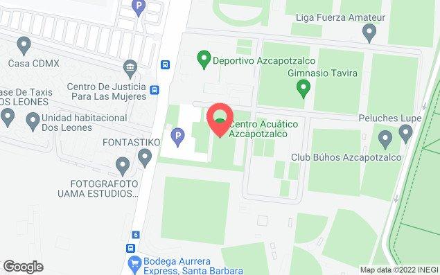 Mapa de ubicación - Centro Acuático Azcapotzalco