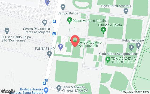 Mapa de ubicación - Centro Acuatico Azcapotzalco