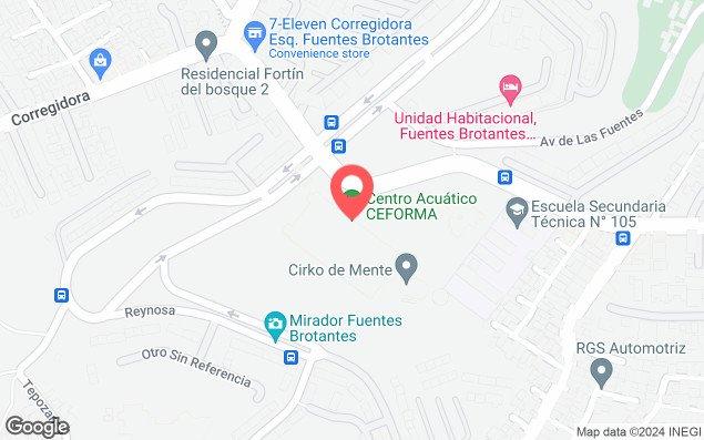 Mapa de ubicación - Centro Acuático Ceforma