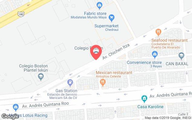 Mapa de ubicación - Colegio Boston Cancun