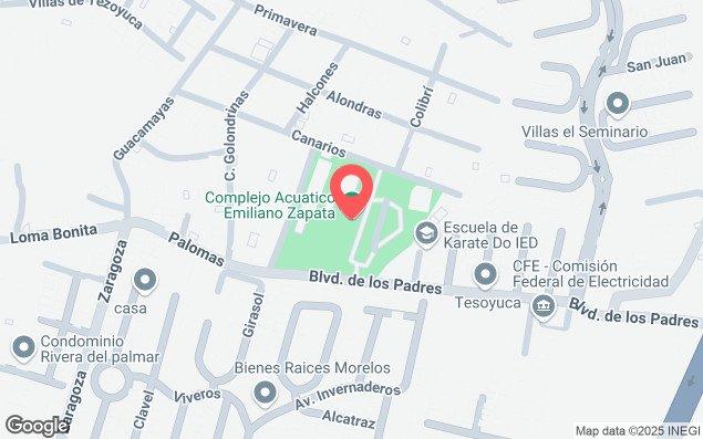 Mapa de ubicación - Centro Acuático Emiliano Zapata