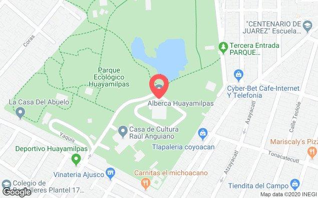 Mapa de ubicación - Alberca Huayamilpas