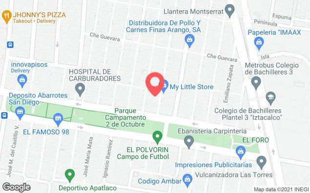 Mapa de ubicación - Alberca Olimpica 2 De Octubre