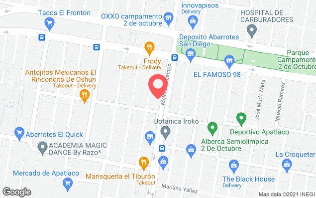Mapa de ubicación - Alberca Olimpica 2 De Octubre