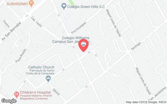 Mapa de ubicación - Colegio Williams Campus San Jerónimo