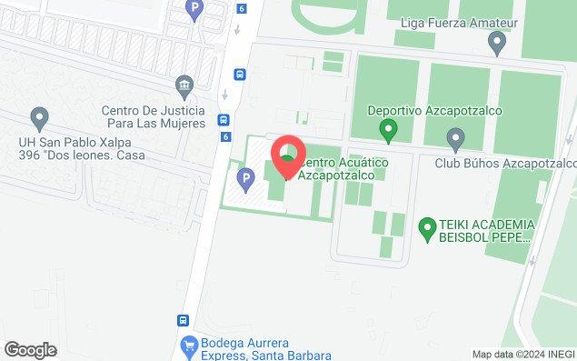 Mapa de ubicación - Centro Acuático Azcapotzalco del Deportivo Reynosa, Ubicada En Av. San Pablo Xalpa S/n, Santa Barbara, Azcapotzalco, 0