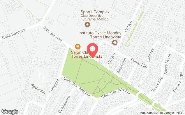 Mapa de ubicación - Club Deportivo Futurama México
