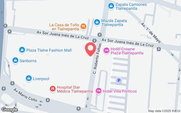 Mapa de ubicación - Alberca Olimpica Tlalnepantla