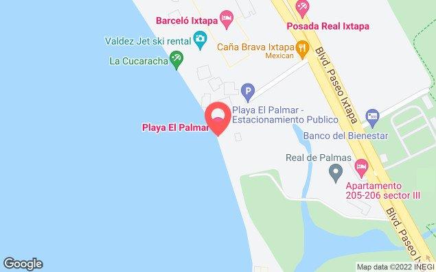 Mapa de ubicación - Playa el Palmar Ixtapa Zihuatanejo