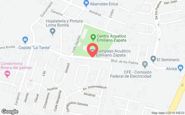 Mapa de ubicación - Complejo Acuático Emiliano Zapata