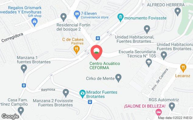 Mapa de ubicación - Alberca Olímpica del Centro Acuático Ceforma