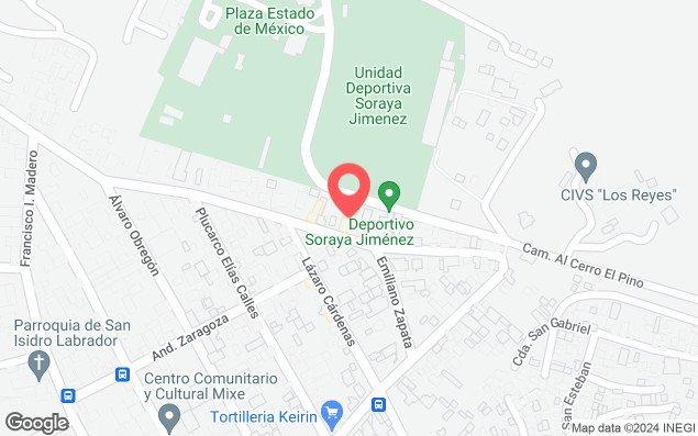Mapa de ubicación - Deportivo Soraya Jiménez, La Paz, Edo. Méx.