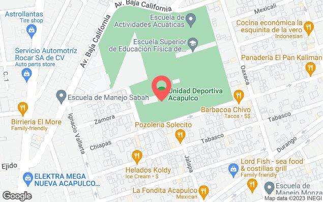 Mapa de ubicación - Unidad Deportiva Acapulco