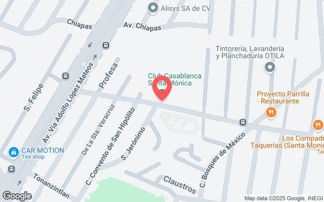Mapa de ubicación - Club Casablanca Santa Mónica