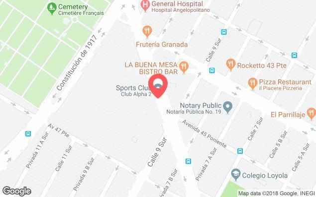 Mapa de ubicación - Club Alpha2 Alberca Techada