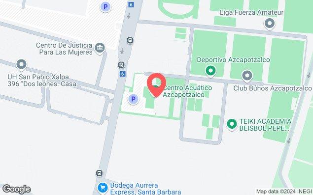 Mapa de ubicación - Centro Acuático Azcapotzalco