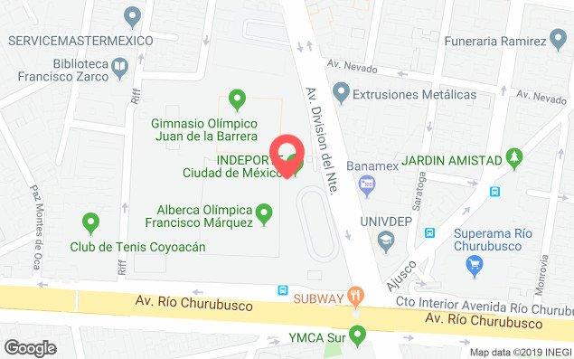 Mapa de ubicación - Complejo Olímpico Francisco Márquez