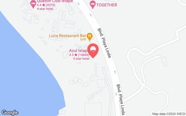 Mapa de ubicación - Playa Hotel Azul Ixtapa