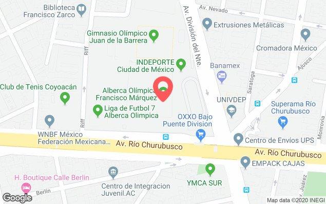 Mapa de ubicación - Complejo Olímpico Francisco Márquez