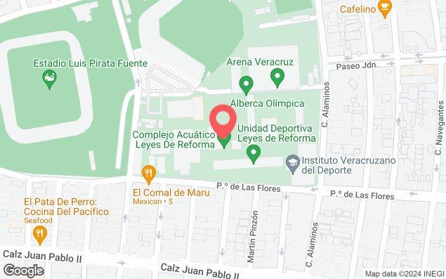 Mapa de ubicación - Complejo Acuático “leyes de Reforma”, Ubicada En Virginia, 94294, Boca del Rio, Veracruz.
