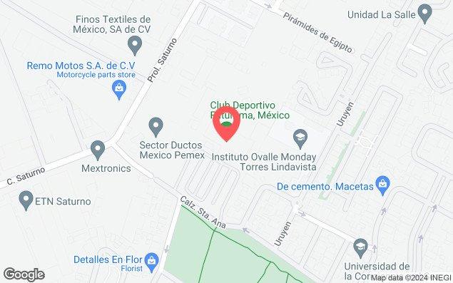 Mapa de ubicación - Club Deportivo Futurama Cdmx