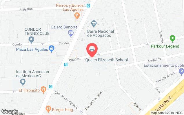Mapa de ubicación - Queen Elizabeth School
