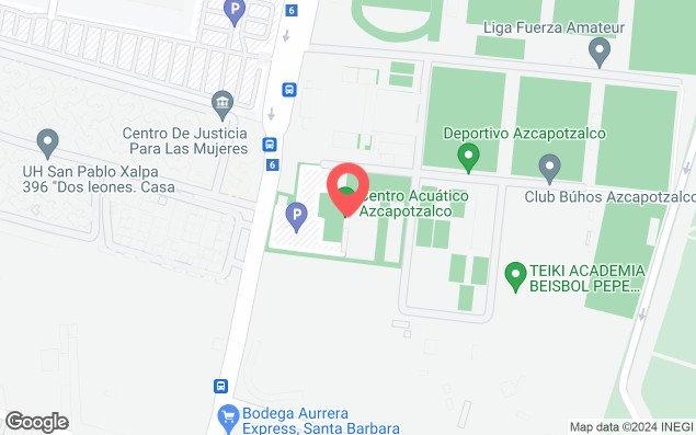 Mapa de ubicación - Centro Acuático Azcapotzalco del Deportivo Reynosa, Ubicada En Av. San Pablo Xalpa S/n, Santa Barbara, Azcapotzalco,