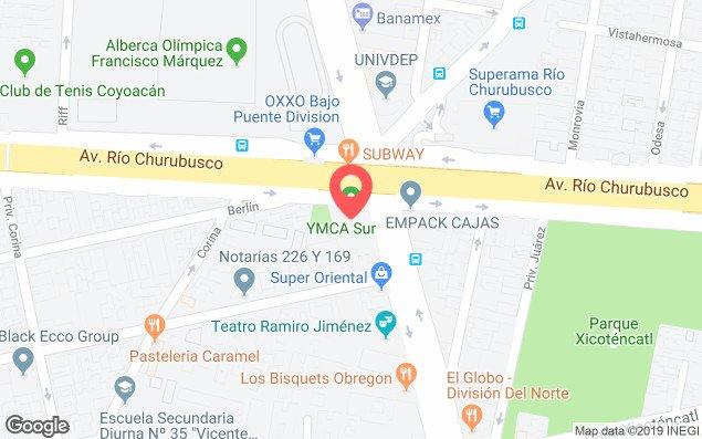 Mapa de ubicación - Ymca Sur