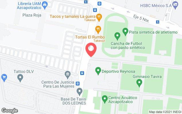 Mapa de ubicación - Centro Acuatico Azcapotzalco