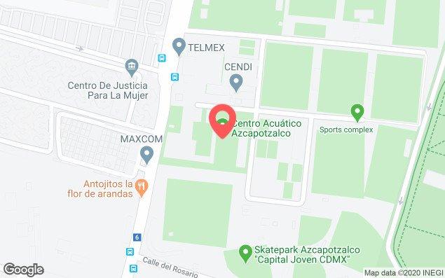 Mapa de ubicación - Centro Acuatico Azcapotzalco ( Deportivo Reynosa )