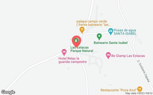 Mapa de ubicación - Parque Acuático Las Estacas Morelos