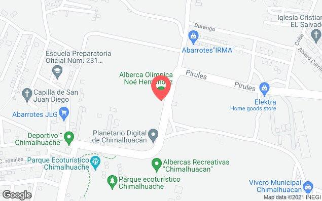 Mapa de ubicación - Alberca Olímpica Noé Hernández