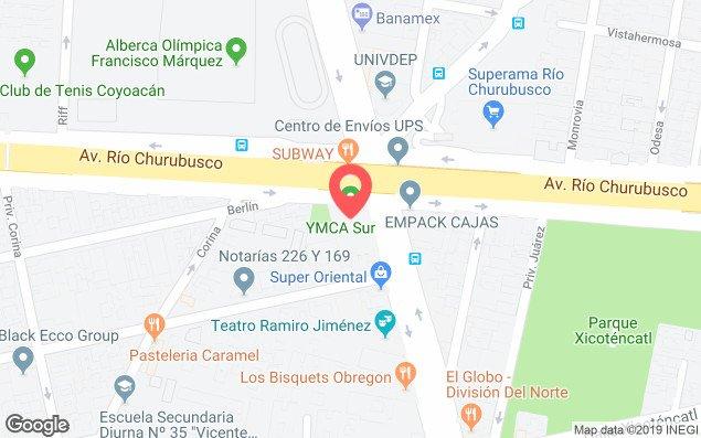 Mapa de ubicación - Ymca Sur
