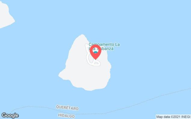 Mapa de ubicación - La Isla Tzibanza Cadereyta de Montes Querétaro
