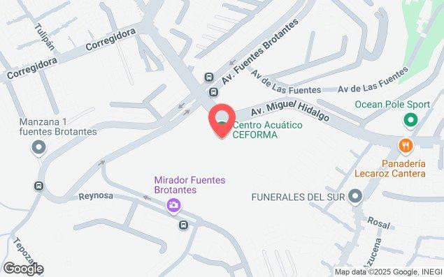 Mapa de ubicación - Av. Miguel Hidalgo 195, Fuentes Brotantes, Tlalpan, 14410 Ciudad de México.