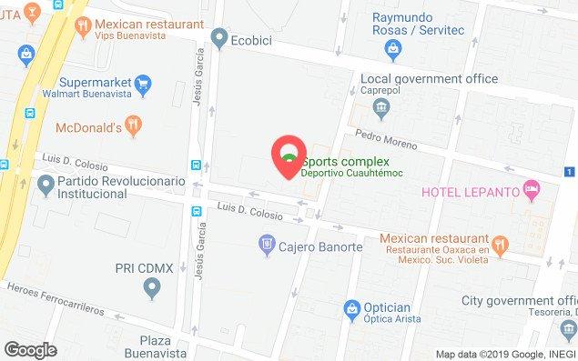 Mapa de ubicación - Deportivo Cuauhtémoc