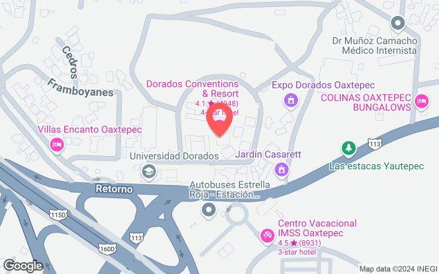 Mapa de ubicación - Club Dorados Oaxtepec-morelos