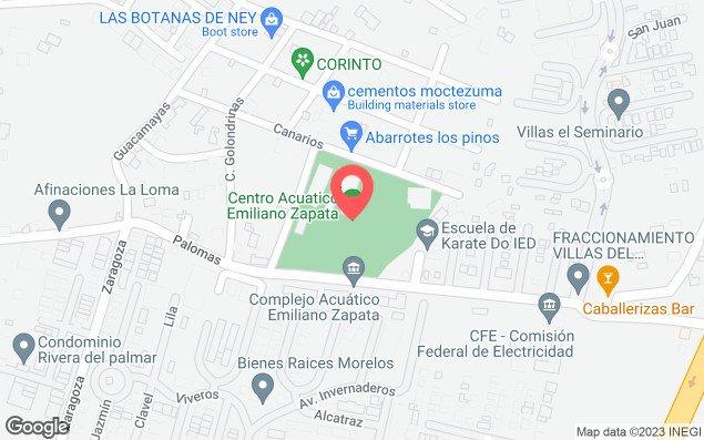 Mapa de ubicación - Centro Acuático Emiliano Zapata "caeza"
