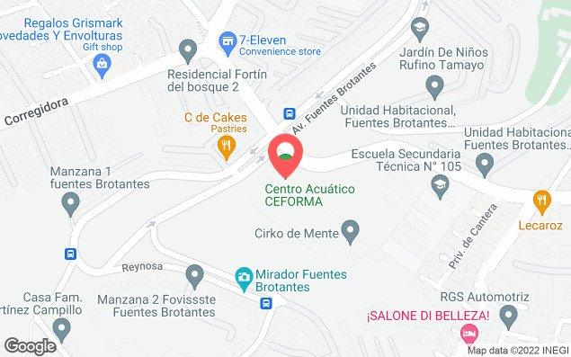 Mapa de ubicación - Centro Acuático Ceforma