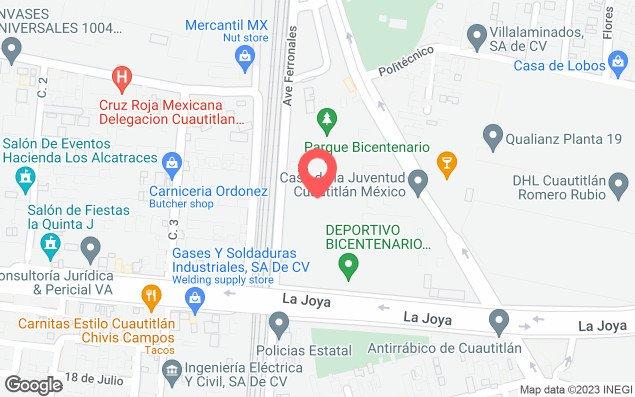 Mapa de ubicación - Alberca Deportivo Bicentenario Cuautitlán México