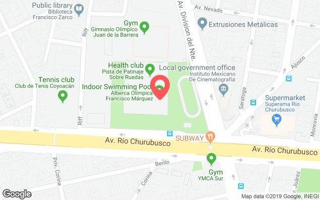 Mapa de ubicación - Complejo Olímpico Francisco Márquez