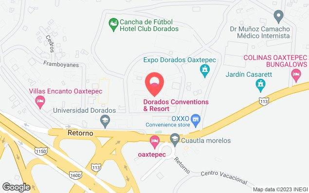 Mapa de ubicación - Dorados Conventions & Resort de Oaxtepec