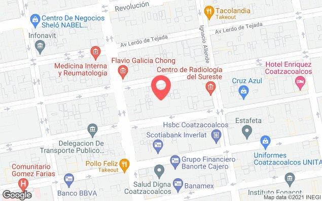 Mapa de ubicación - Alberca Coatzacoalcos