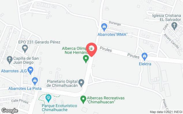 Mapa de ubicación - Alberca Olímpica Noé Hernández