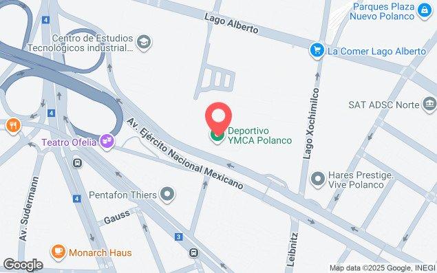 Mapa de ubicación - Depotivo Ymca Polanco
