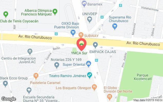 Mapa de ubicación - Ymca Sur